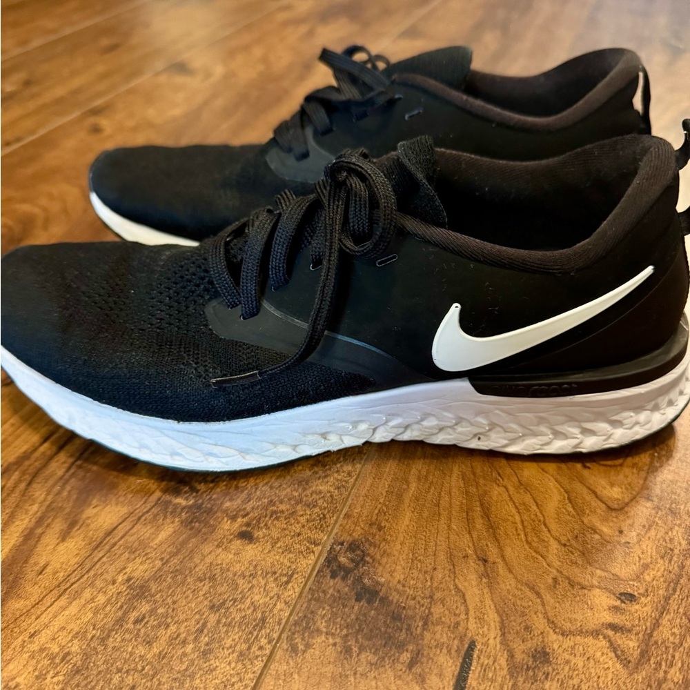 Nike Black and White Odyssey React Running Shoes